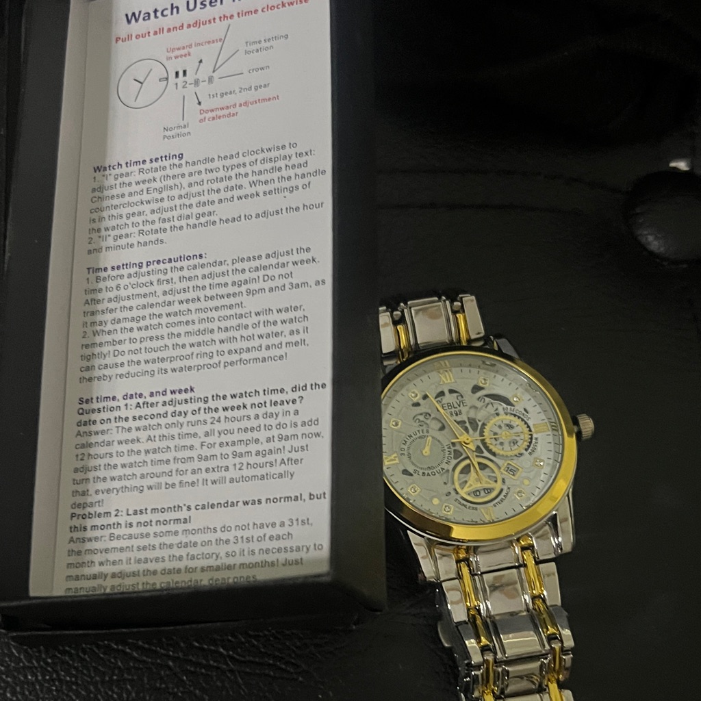 Gold And Silver Chronograph Watch